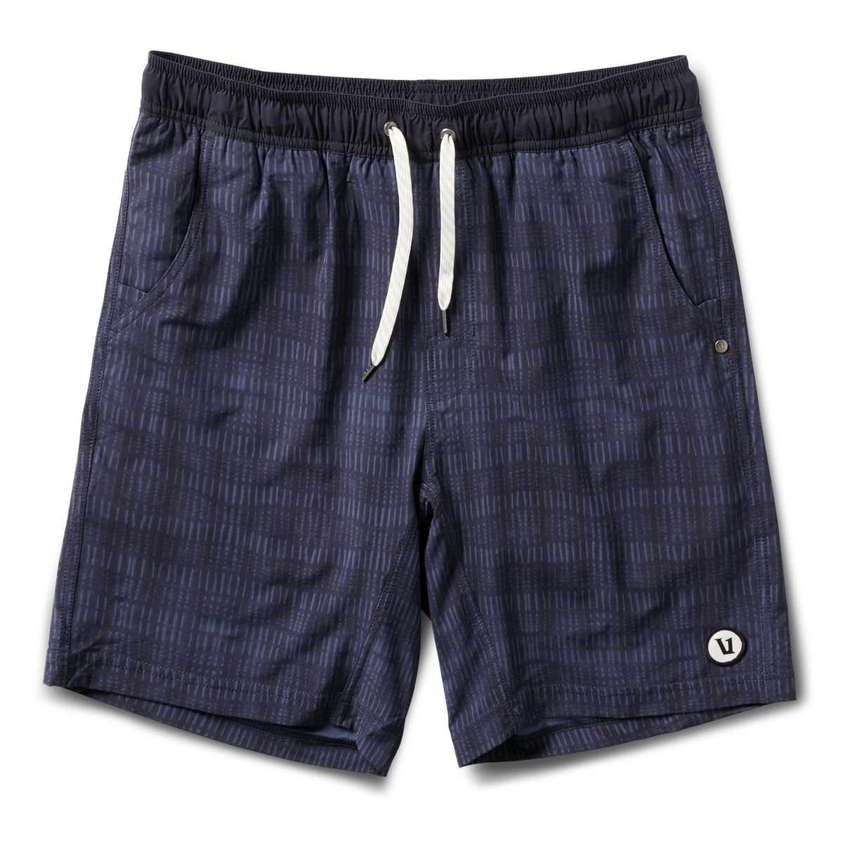 Kore Short Lined 7 | Ink Shibori Grid