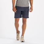 Kore Short Lined 7 | Ink Shibori Grid