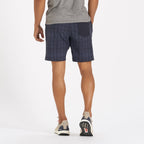 Kore Short Lined 7 | Ink Shibori Grid