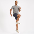 Kore Short Lined 7 | Ink Shibori Grid