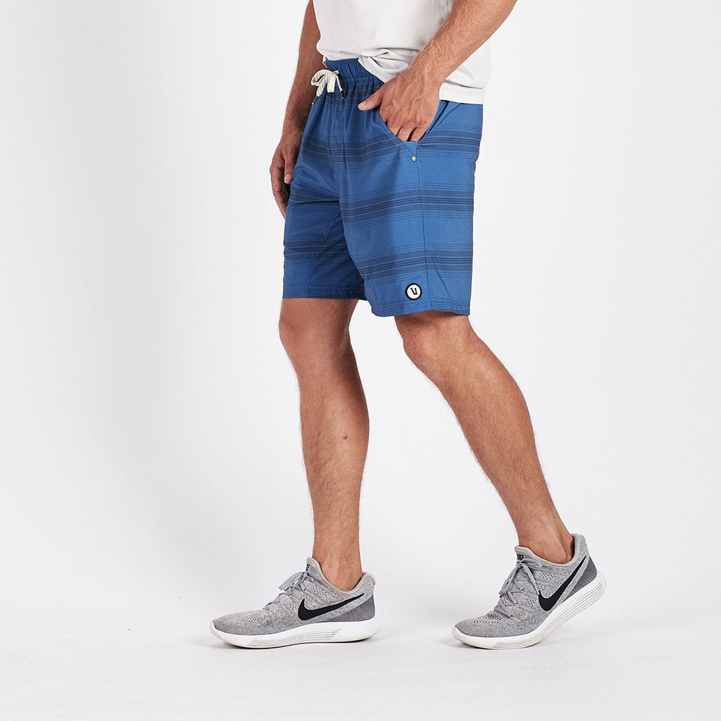 Kore Short Lined 7 | Sea Charcoal Stripe