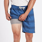 Kore Short Lined 7 | Sea Charcoal Stripe