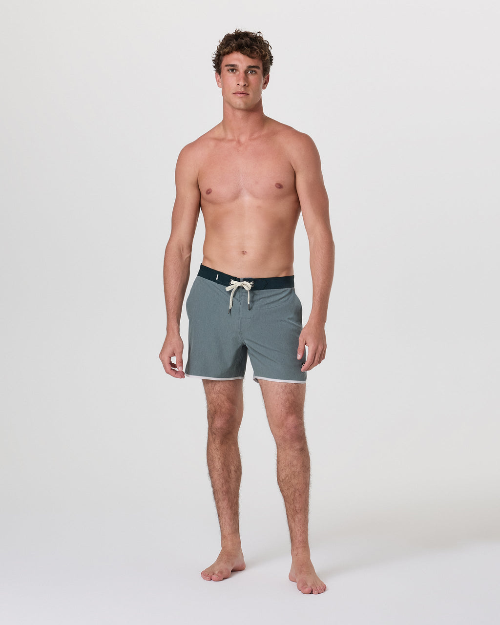 Cruise Boardshort 5 | Dusty Blue Linen Texture