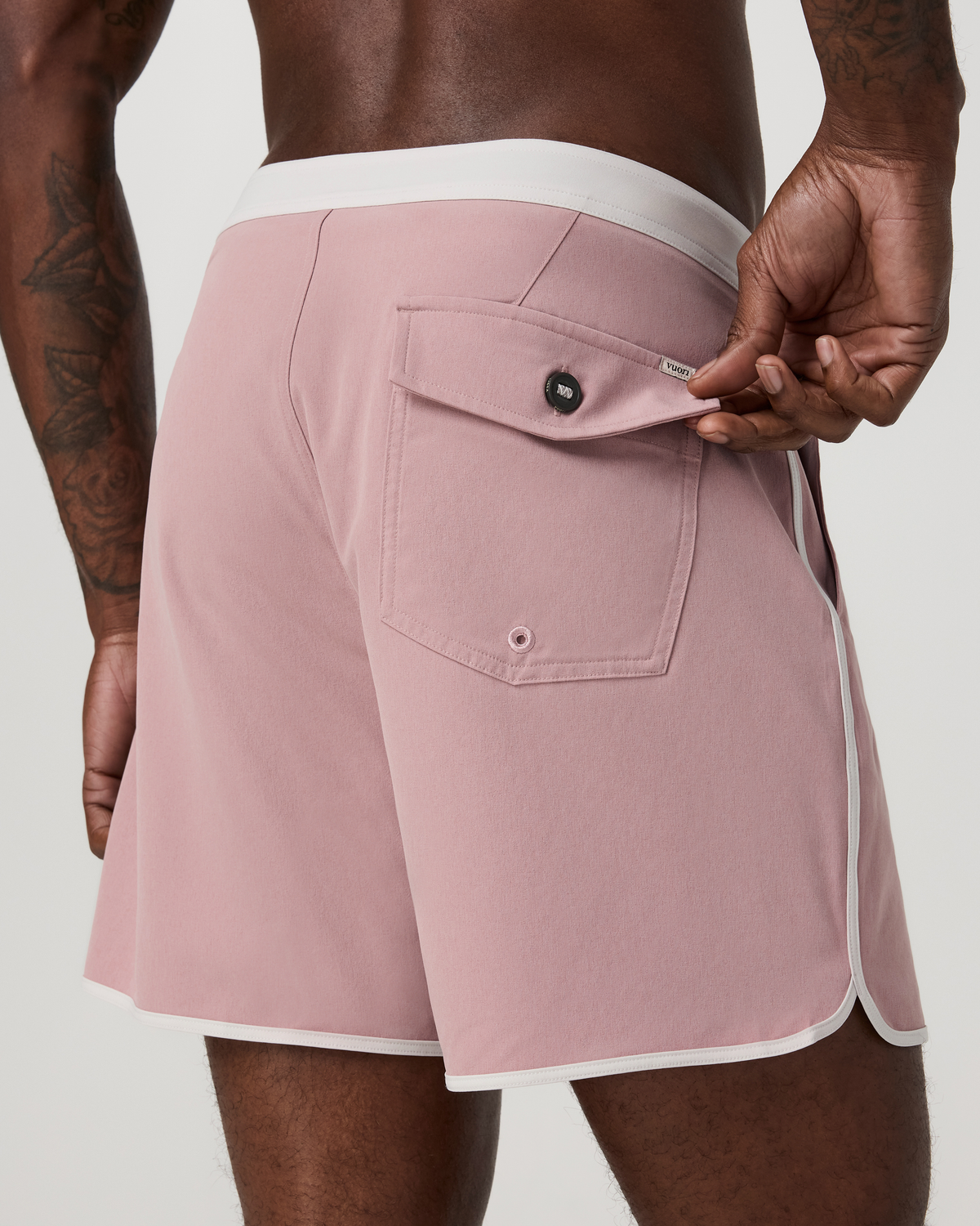 Cruise Boardshort 5 | Mauve Linen Texture