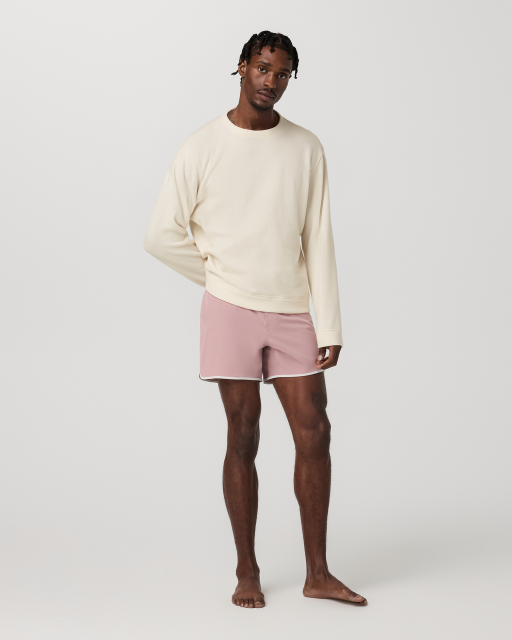 Cruise Boardshort 5 | Mauve Linen Texture