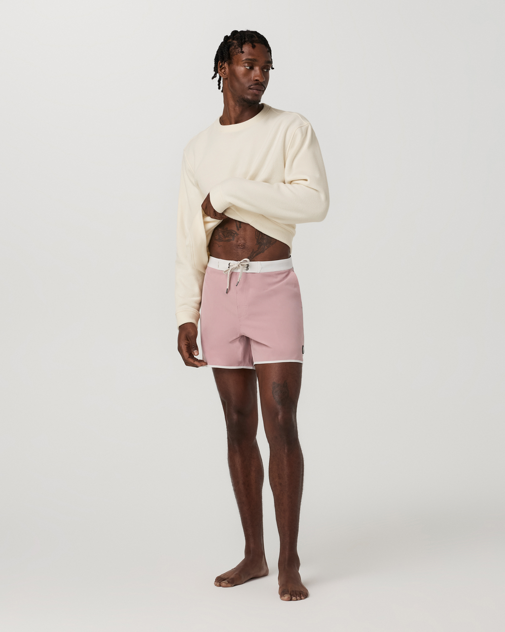 Cruise Boardshort 5 | Mauve Linen Texture