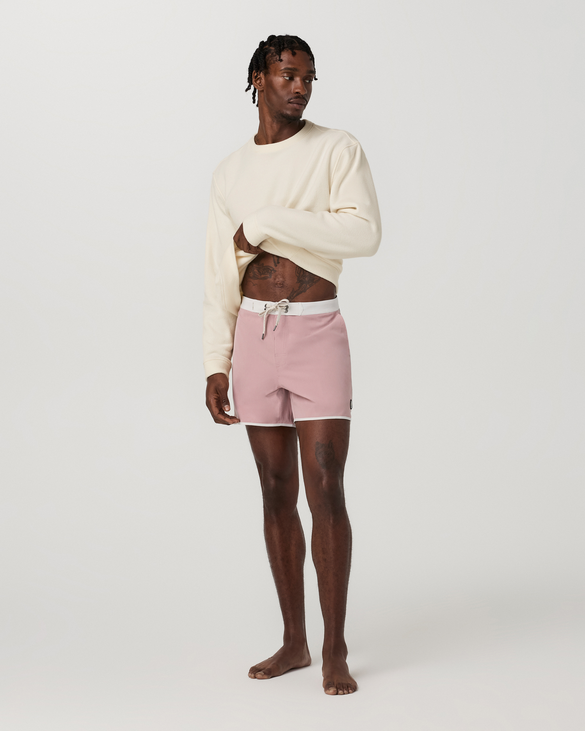 Cruise Boardshort 5 | Mauve Linen Texture