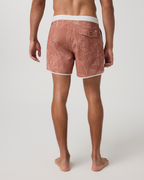 Cruise Boardshort 5 | Vintage Red Palm Shadow