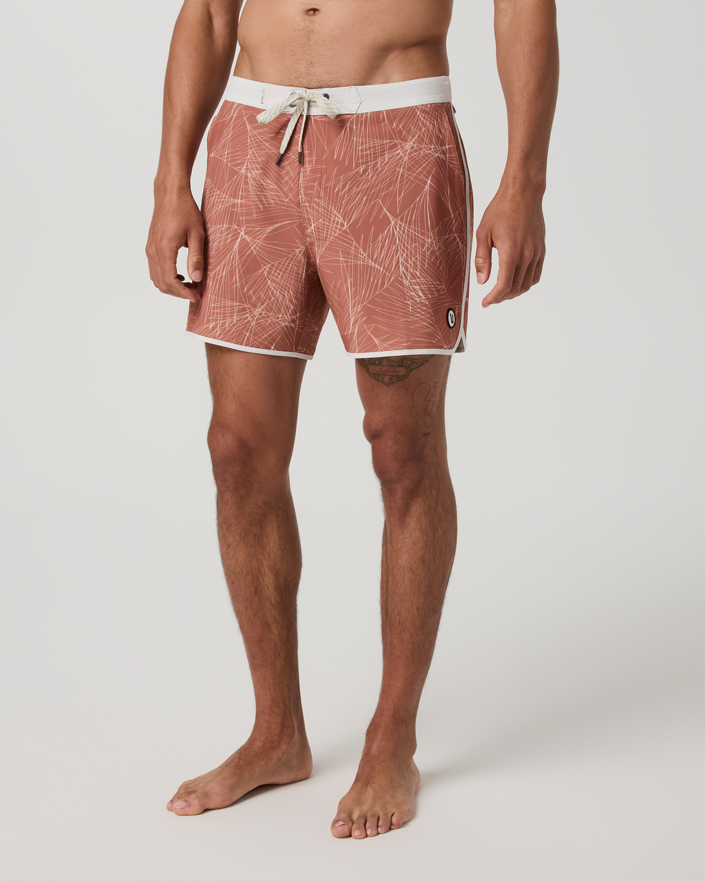 Cruise Boardshort 5 | Vintage Red Palm Shadow