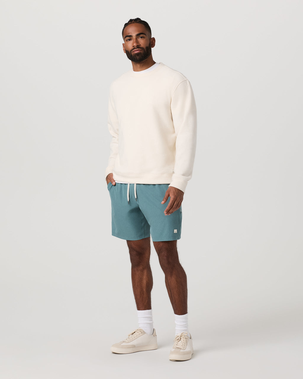 Banks Session Short Unlined 7 | Bluegrass Linen Texture