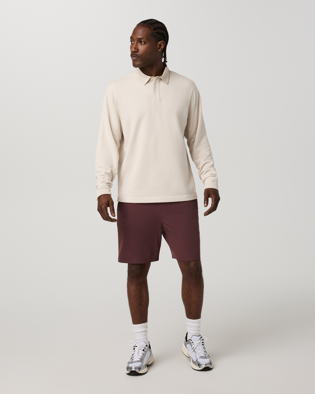 Banks Session Short Unlined 7 | Boysenberry Linen Texture