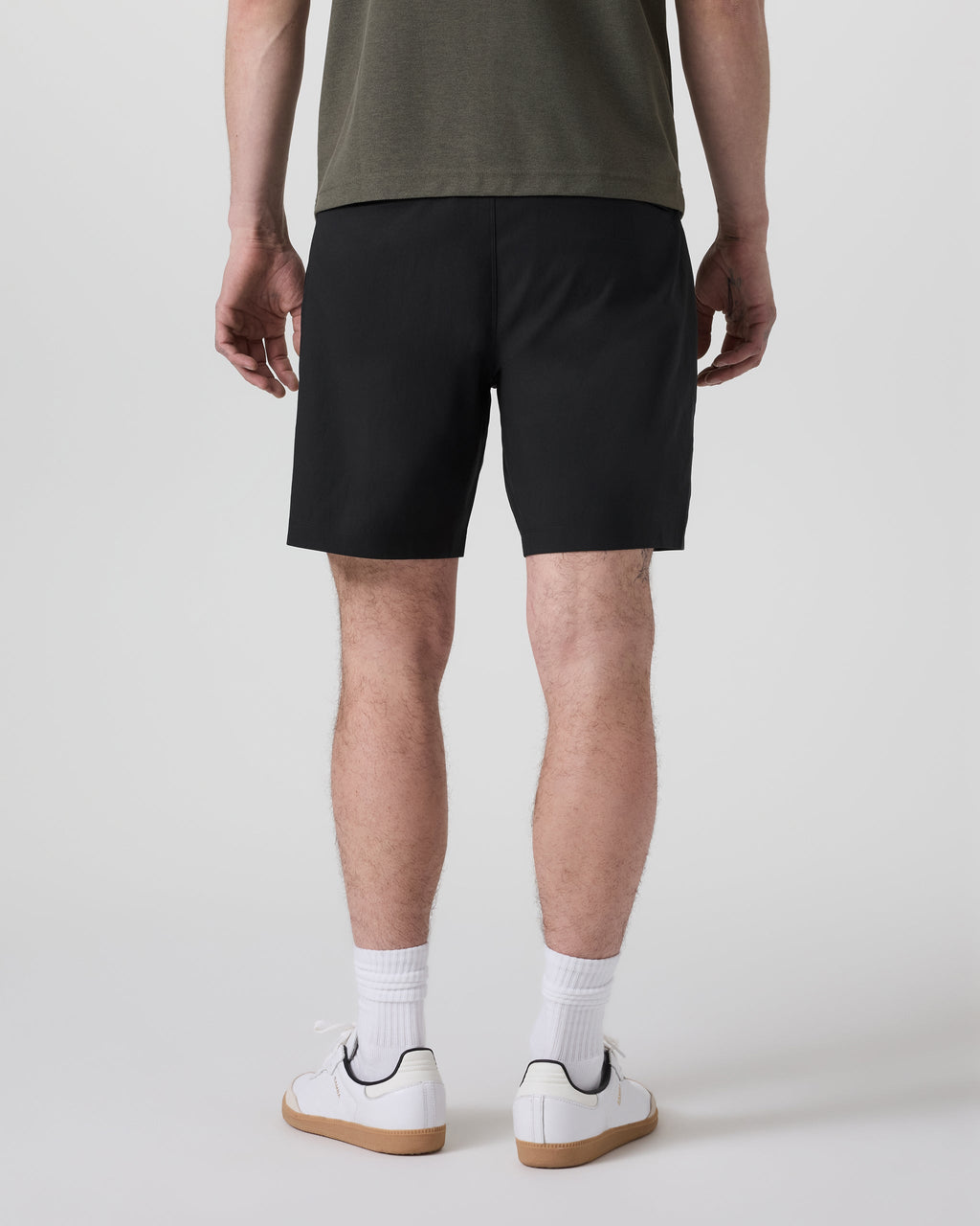 Cascade Crinkle Elastic Waist Short 8 | Black