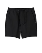 Cascade Crinkle Elastic Waist Short 8 | Black