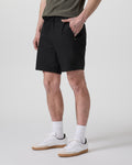 Cascade Crinkle Elastic Waist Short 8 | Black