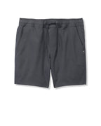 Cascade Crinkle Elastic Waist Short 8 | Charcoal