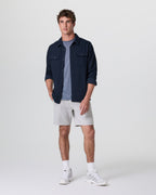 Cascade Crinkle Elastic Waist Short 8 | Fog