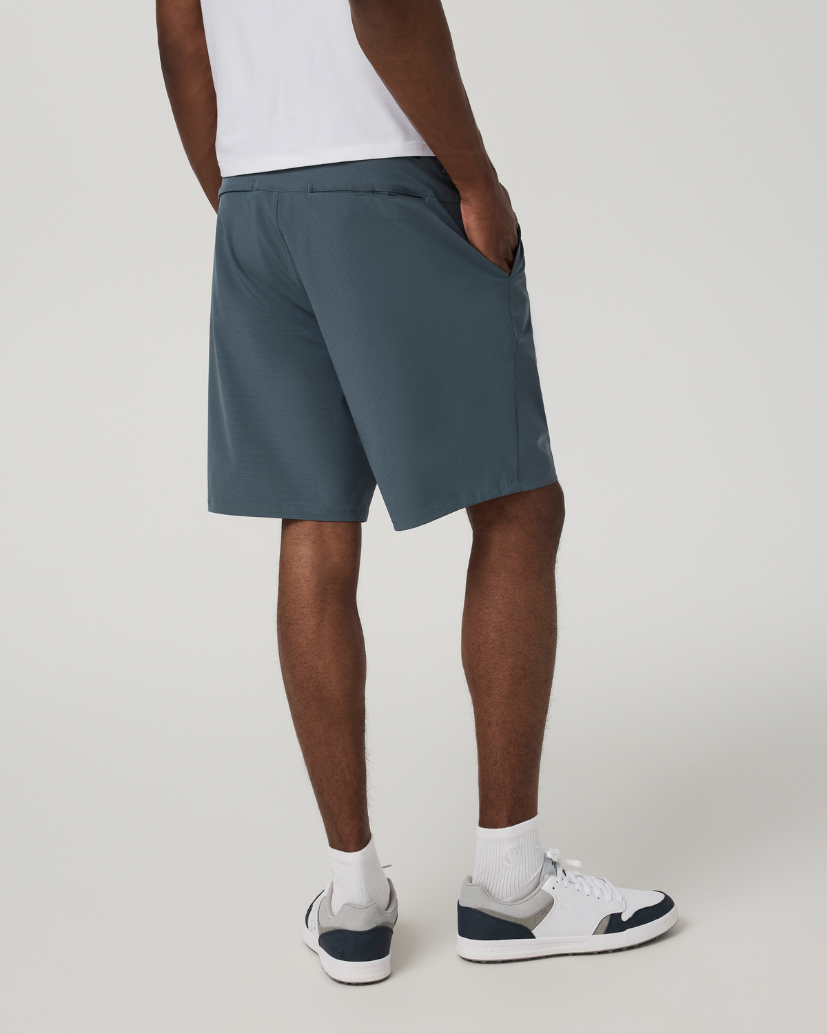 Aim Short 8 | Blue Sea Slub Stripe