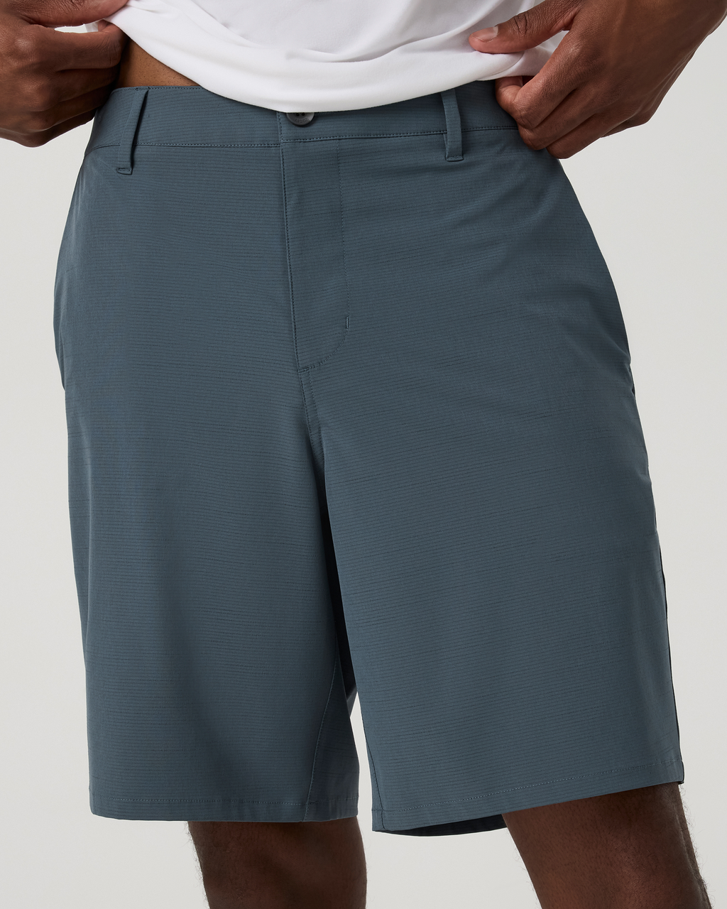Aim Short 8 | Blue Sea Slub Stripe