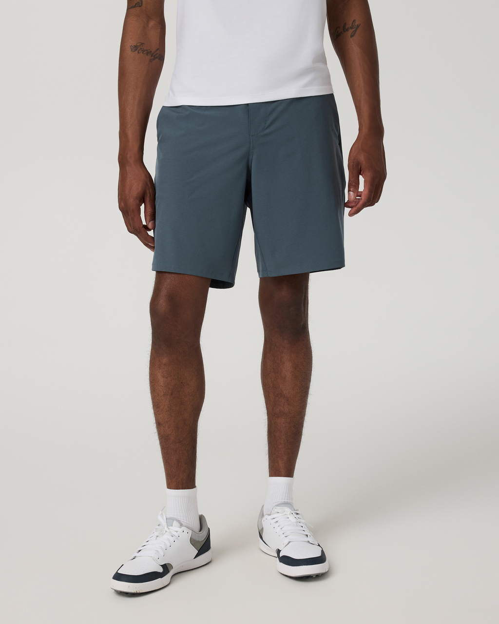 Aim Short 8 | Blue Sea Slub Stripe