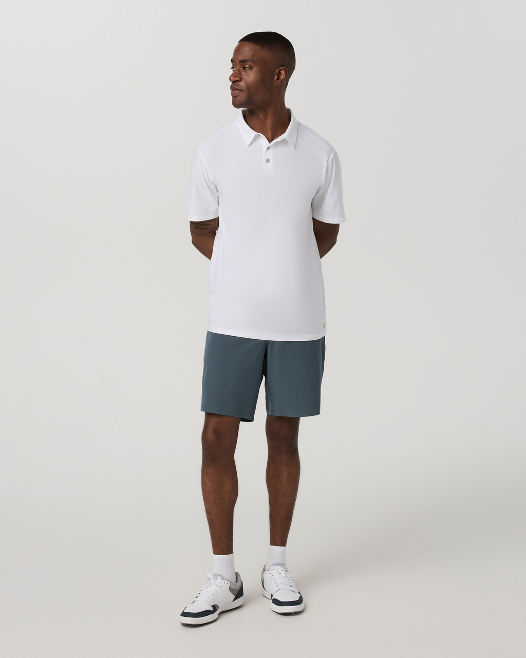 Aim Short 8 | Blue Sea Slub Stripe