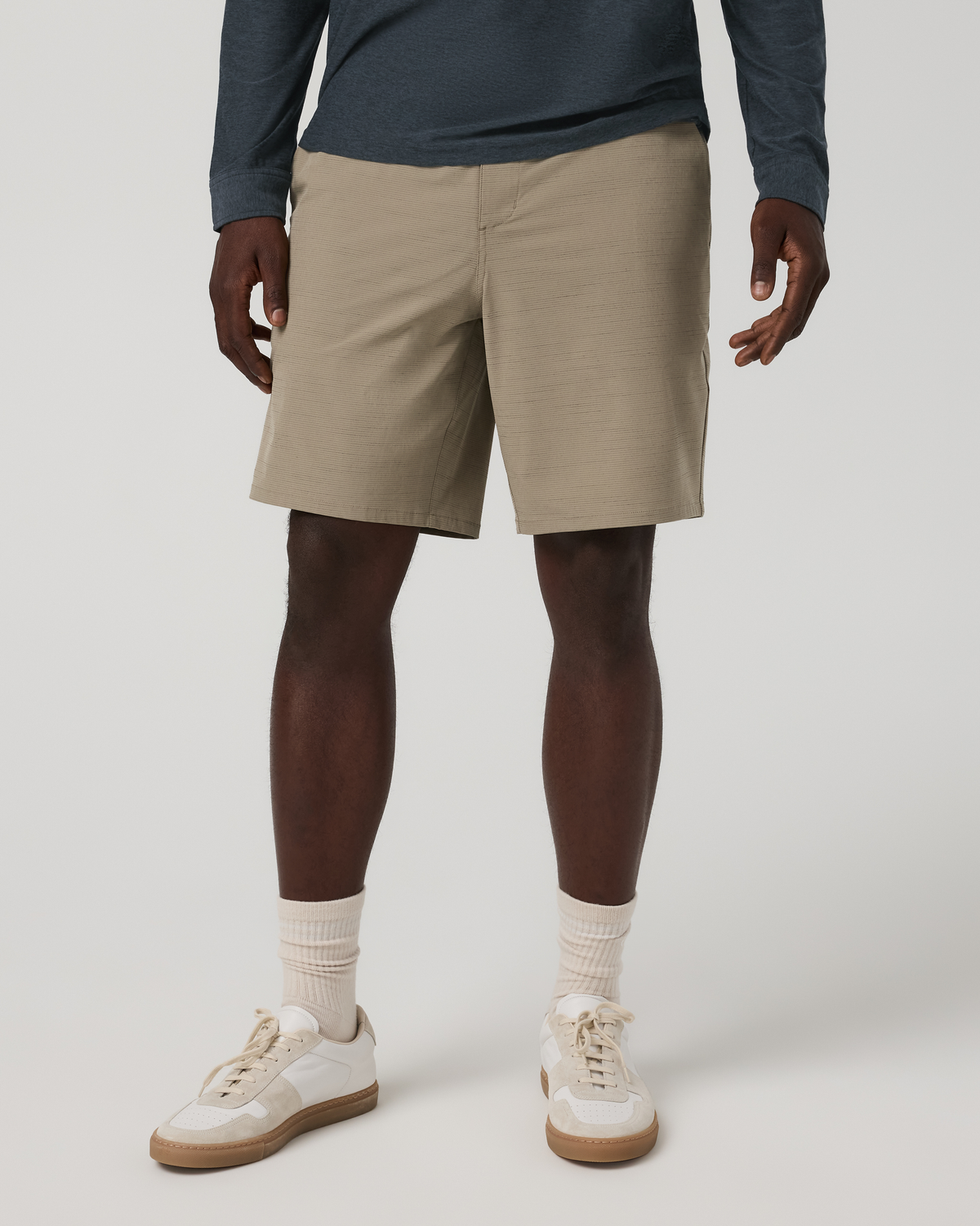 Aim Short 8 | Gravel Slub Stripe