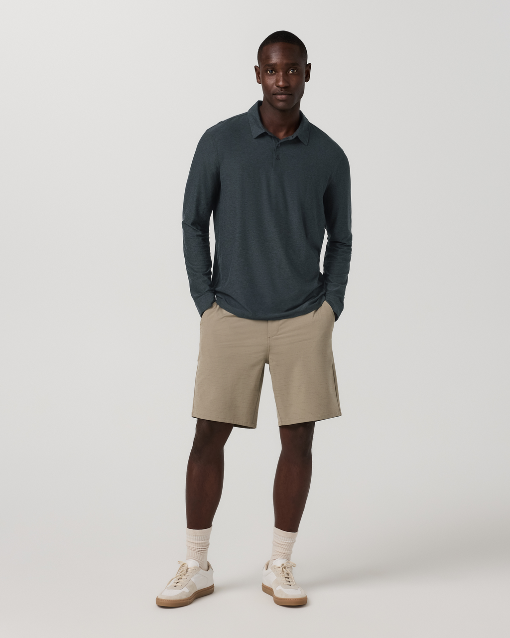 Aim Short 8 | Gravel Slub Stripe