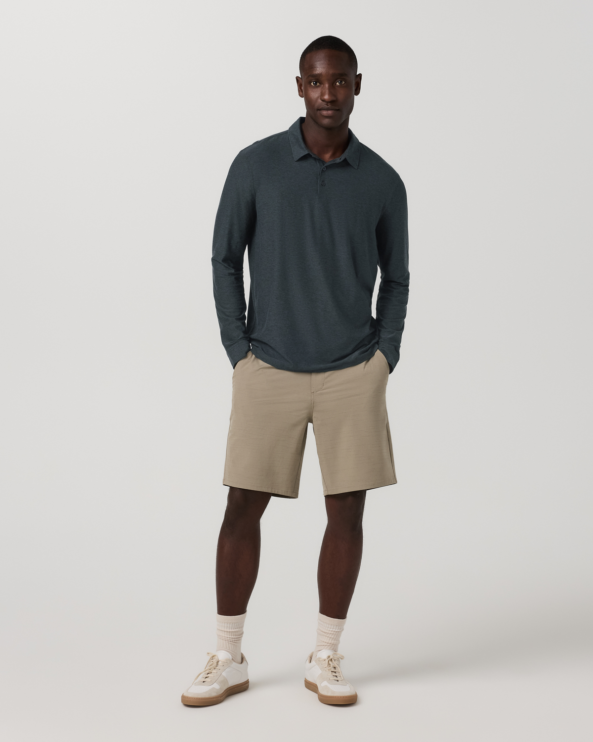 Aim Short 8 | Gravel Slub Stripe