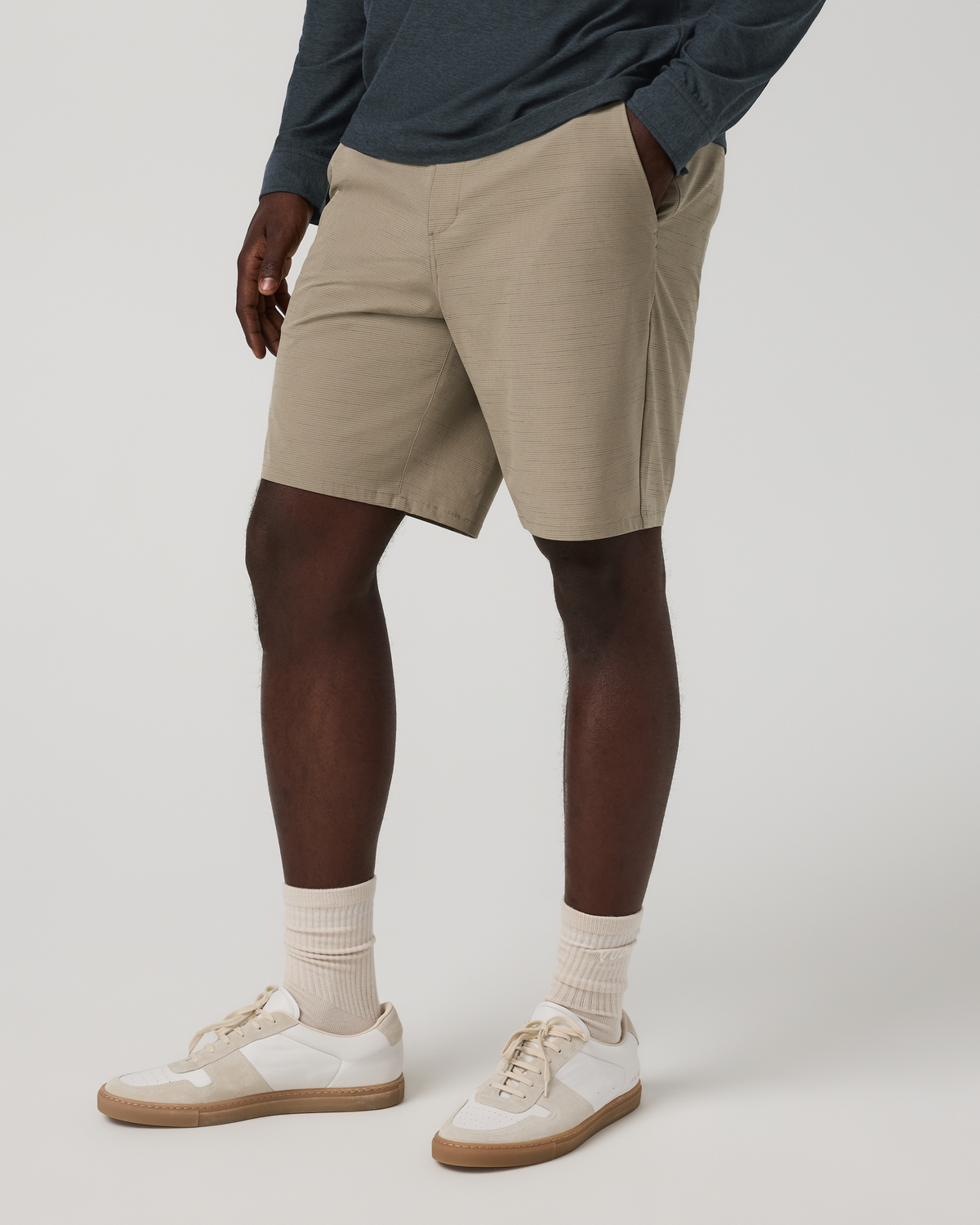 Aim Short 8 | Gravel Slub Stripe