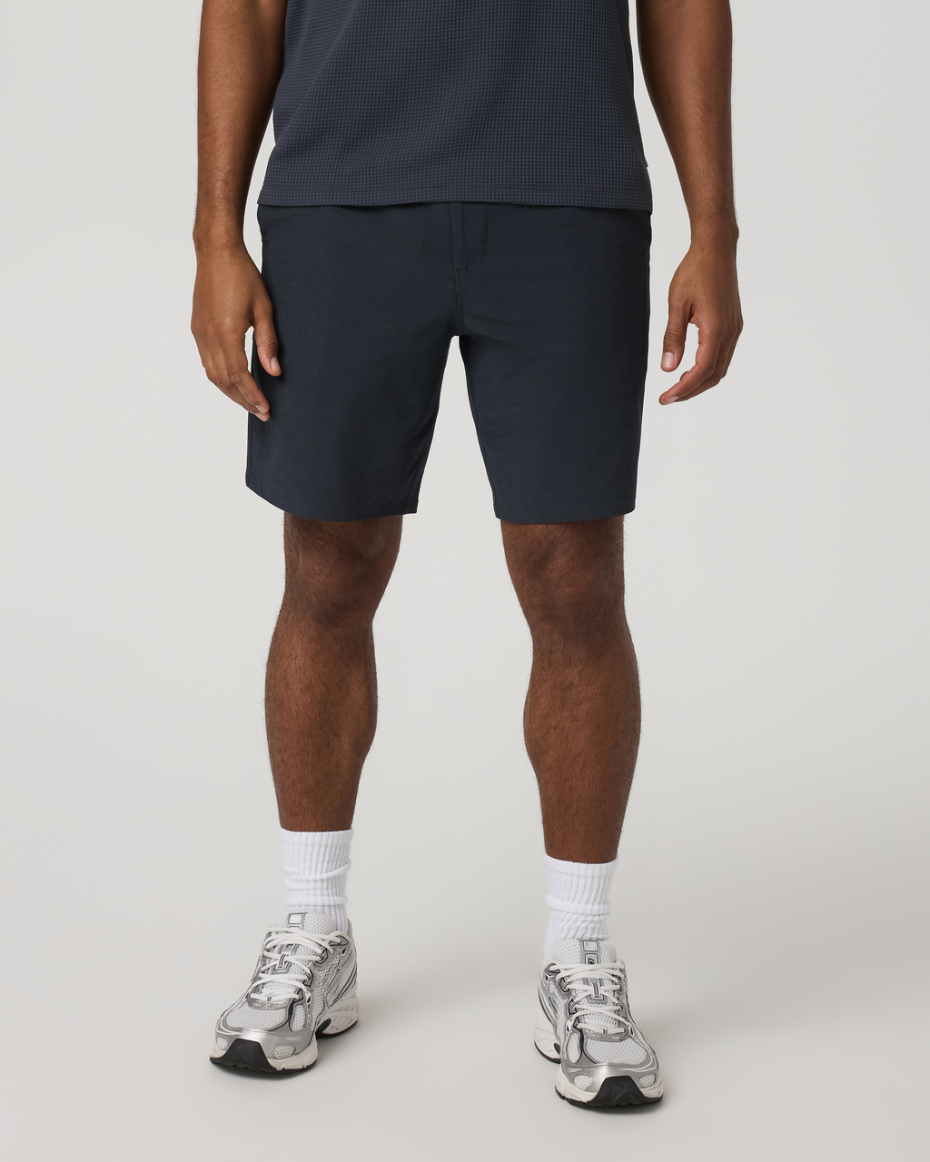 Aim Short 8 | Navy Linen Texture