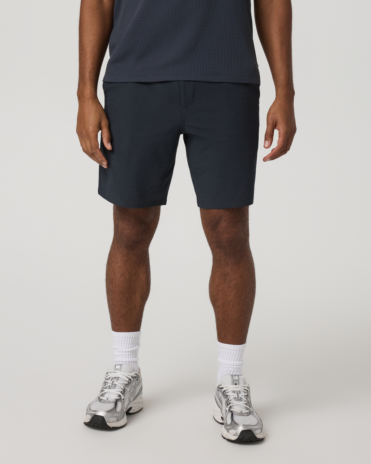 Aim Short 8 | Navy Linen Texture