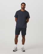 Aim Short 8 | Navy Linen Texture