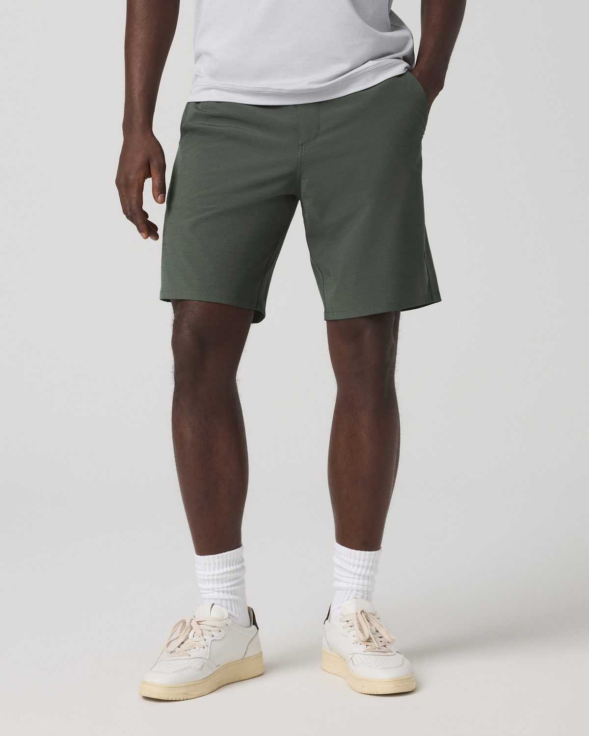 Aim Short 8 | River Rock Slub Stripe