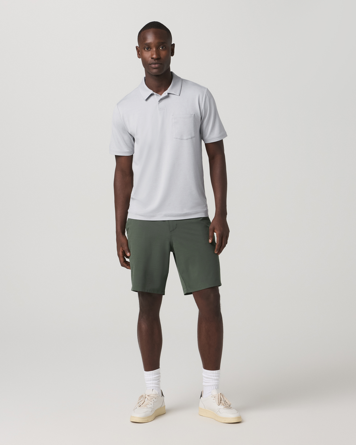 Aim Short 8 | River Rock Slub Stripe