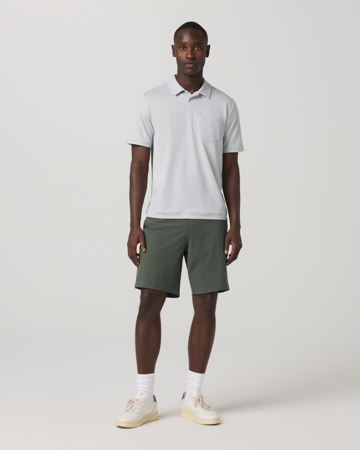 Aim Short 8 | River Rock Slub Stripe