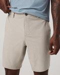 Aim Short 8 | Khaki Houndstooth Linen Texture