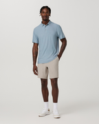Aim Short 8 | Khaki Houndstooth Linen Texture