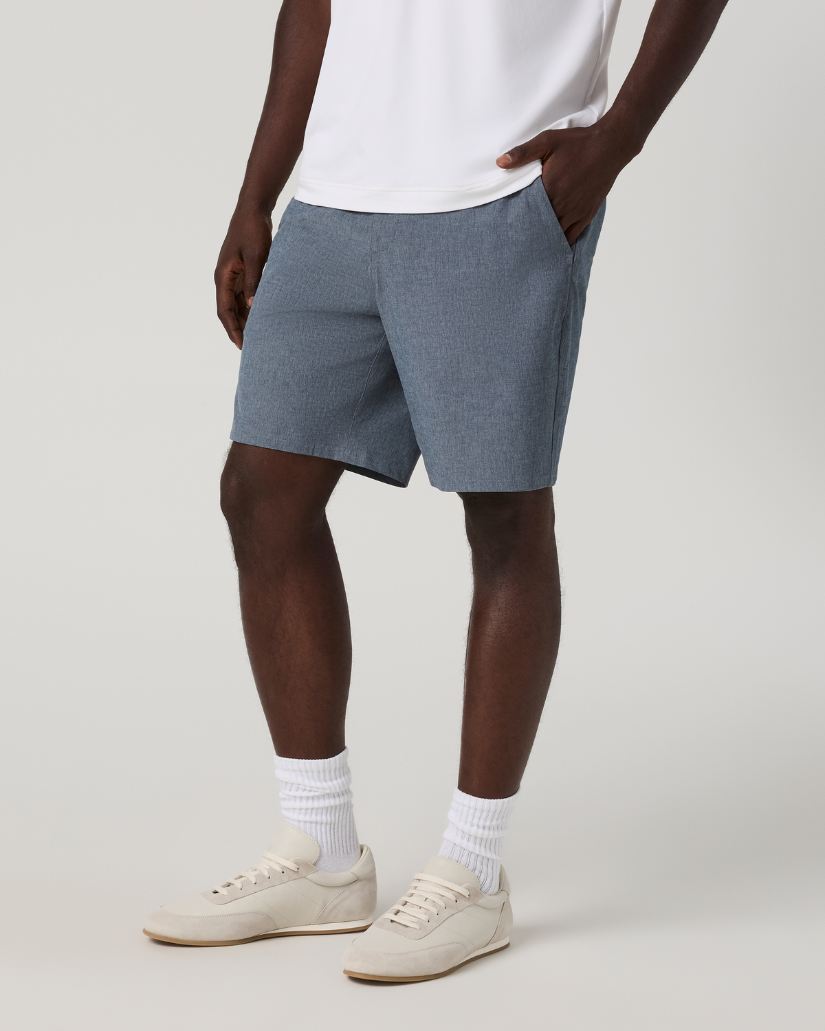 Aim Short 8 | Bay Blue Linen Texture