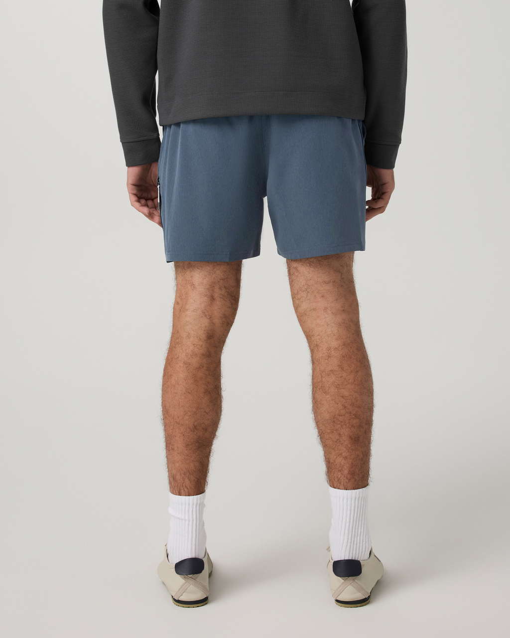 Banks Session Short Unlined 5 | Azure Linen Texture
