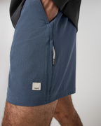 Banks Session Short Unlined 5 | Azure Linen Texture