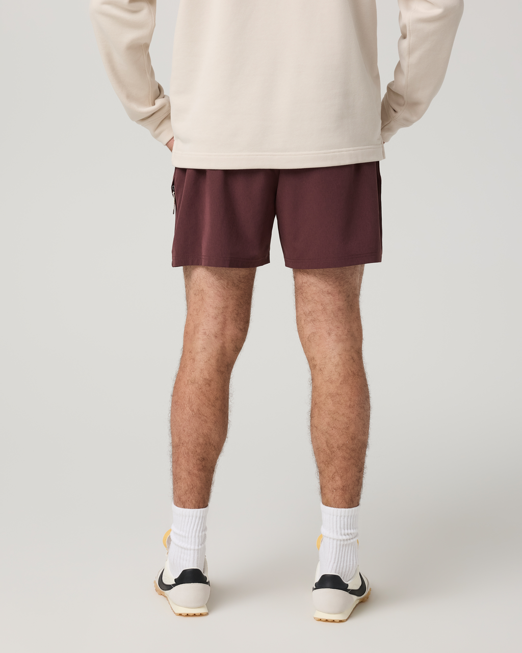 Banks Session Short Unlined 5 | Boysenberry Linen Texture