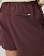 Banks Session Short Unlined 5 | Boysenberry Linen Texture
