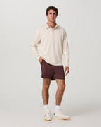Banks Session Short Unlined 5 | Boysenberry Linen Texture