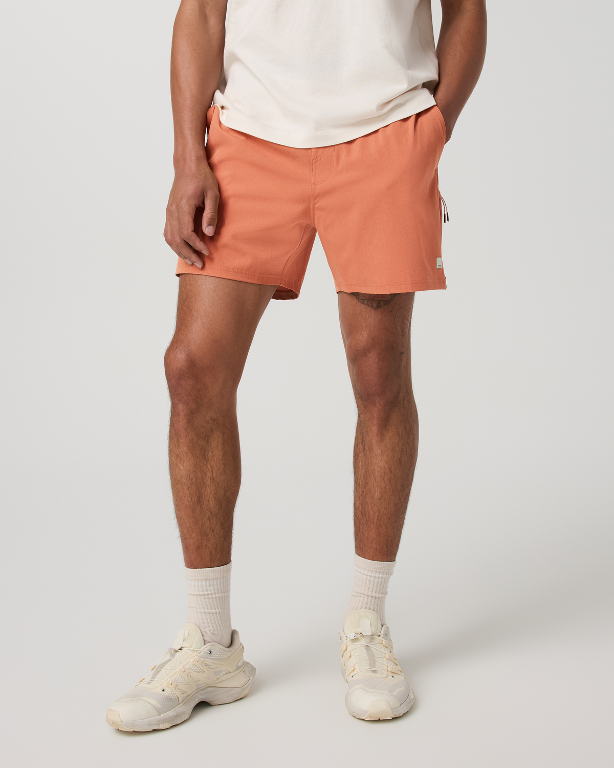Banks Session Short Unlined 5 | Washed Brick Linen Texture