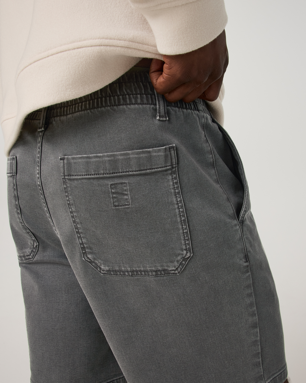 Benton Twill Elastic Waist Short 8 | Dark Pewter