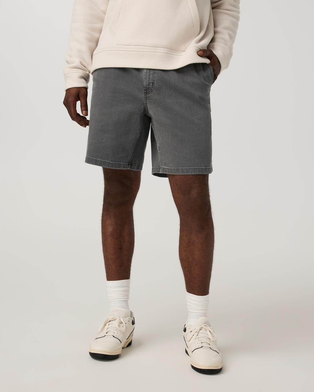 Benton Twill Elastic Waist Short 8 | Dark Pewter