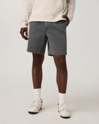 Benton Twill Elastic Waist Short 8 | Dark Pewter