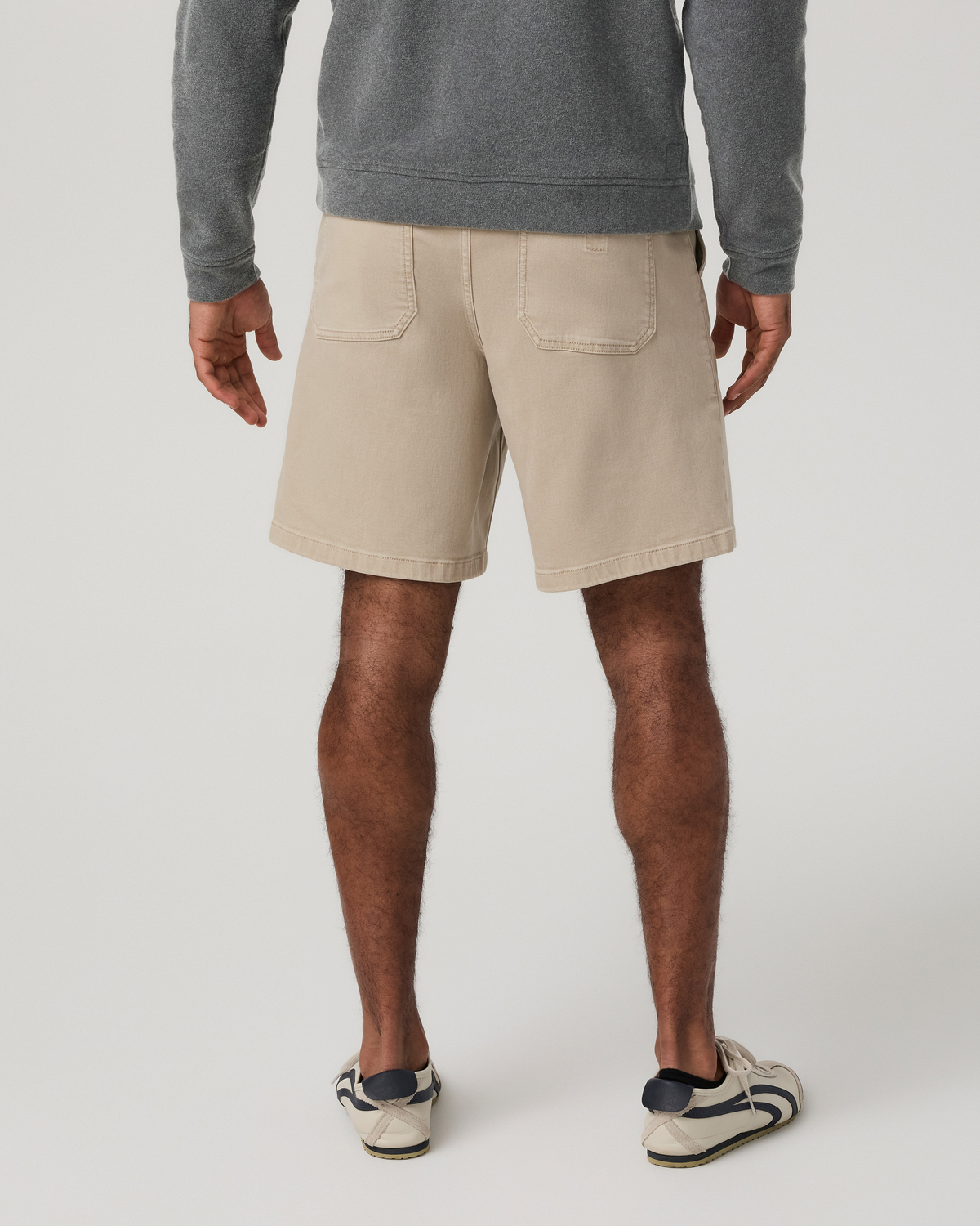 Benton Twill Elastic Waist Short 8 | Limestone