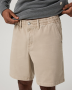 Benton Twill Elastic Waist Short 8 | Limestone