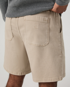 Benton Twill Elastic Waist Short 8 | Limestone