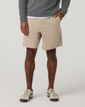 Benton Twill Elastic Waist Short 8 | Limestone